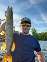 Load image into Gallery viewer, Camo Green Largemouth Bass Trucker Snapback