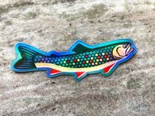Load image into Gallery viewer, Holographic Mini Brook Trout Sticker