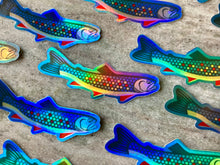 Load image into Gallery viewer, Holographic Mini Brook Trout Sticker