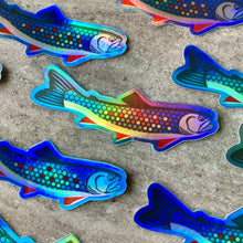 Load image into Gallery viewer, Holographic Mini Brook Trout Sticker