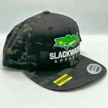 Load image into Gallery viewer, Multicam Black Largemouth Bass Flat Bill SnapBack
