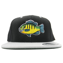 Load image into Gallery viewer, Black and Gray Yupoong Bluegill Snapback
