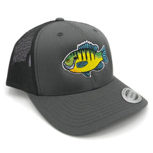 Load image into Gallery viewer, Charcoal Yupoong Bluegill Trucker-Style Snapback
