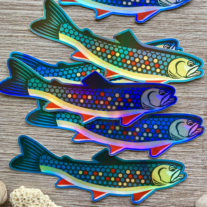 Holographic Brook Trout Sticker