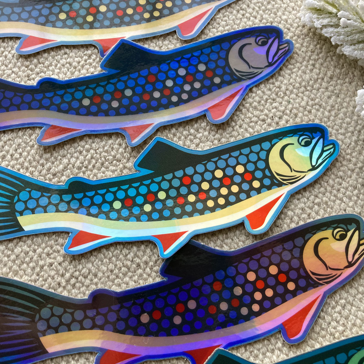 Holographic Brook Trout Sticker