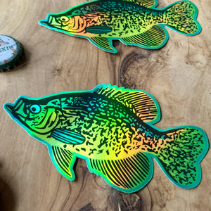 Holographic Crappie Sticker