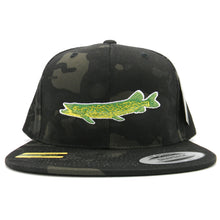 Load image into Gallery viewer, Dark Camo Yupoong Northern Pike Snapback
