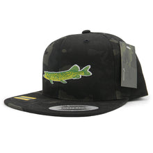 Load image into Gallery viewer, Dark Camo Yupoong Northern Pike Snapback
