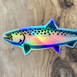 Holographic King Salmon Sticker