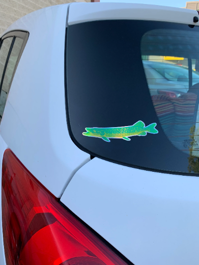 Holographic Northern Pike Sticker
