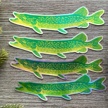 Load image into Gallery viewer, Holographic Northern Pike Sticker
