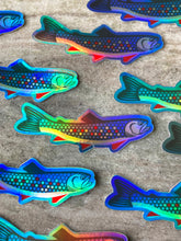 Load image into Gallery viewer, Holographic Mini Brook Trout Sticker
