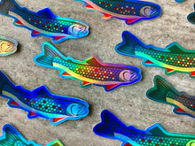 Load image into Gallery viewer, Holographic Mini Brook Trout Sticker
