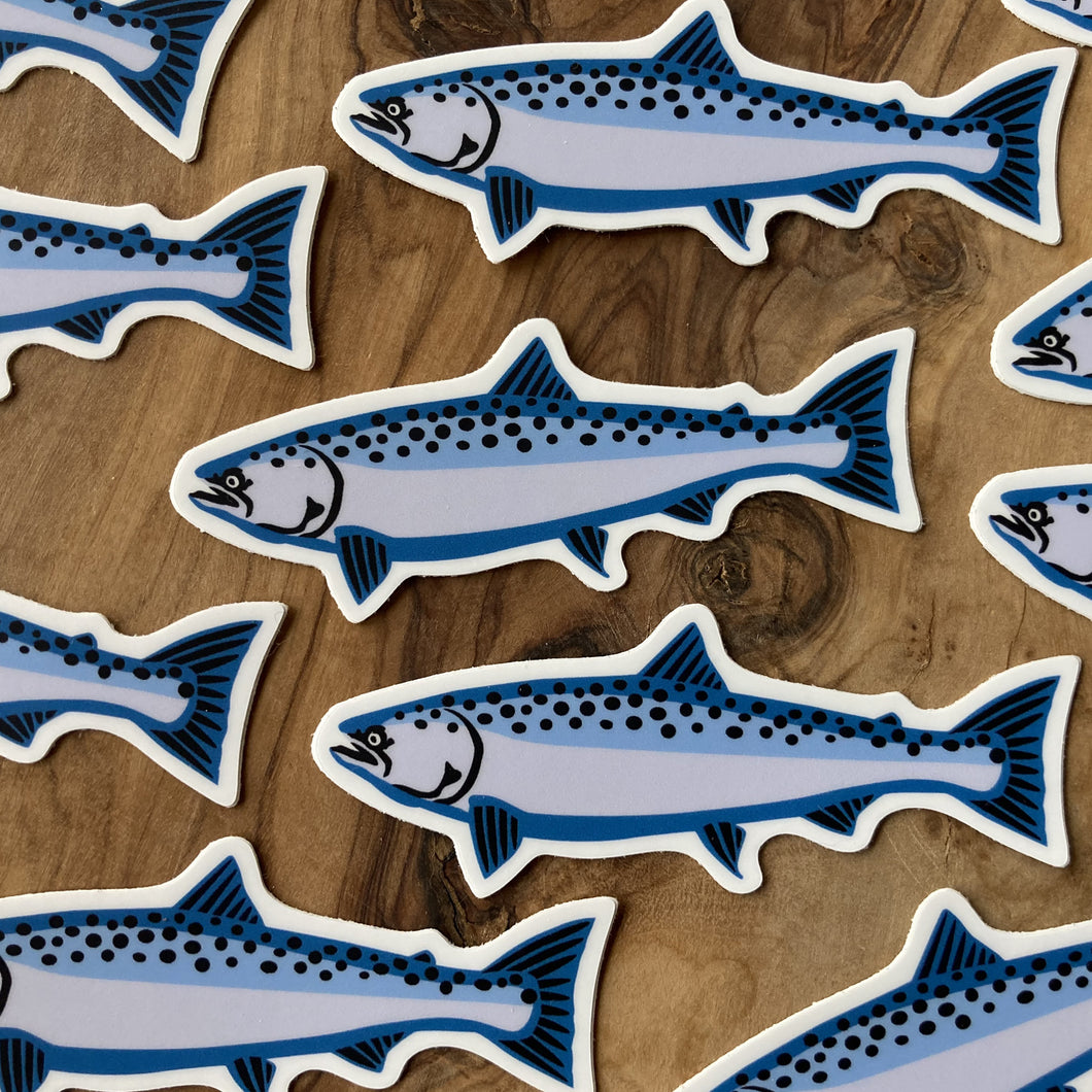 Mini King Salmon Sticker